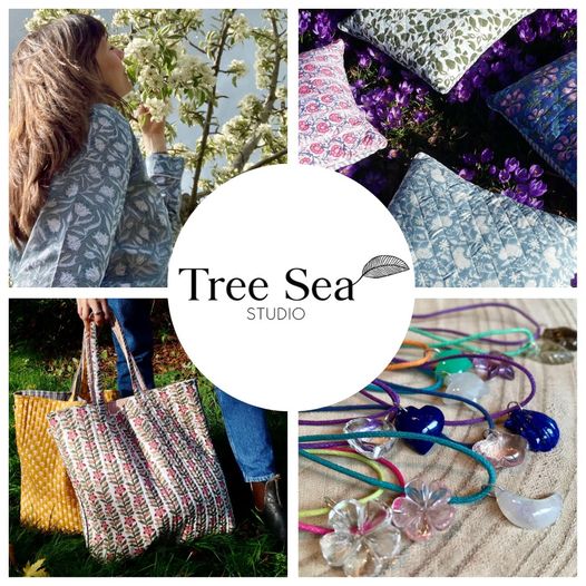 May be an image of 2 people, macramé and text